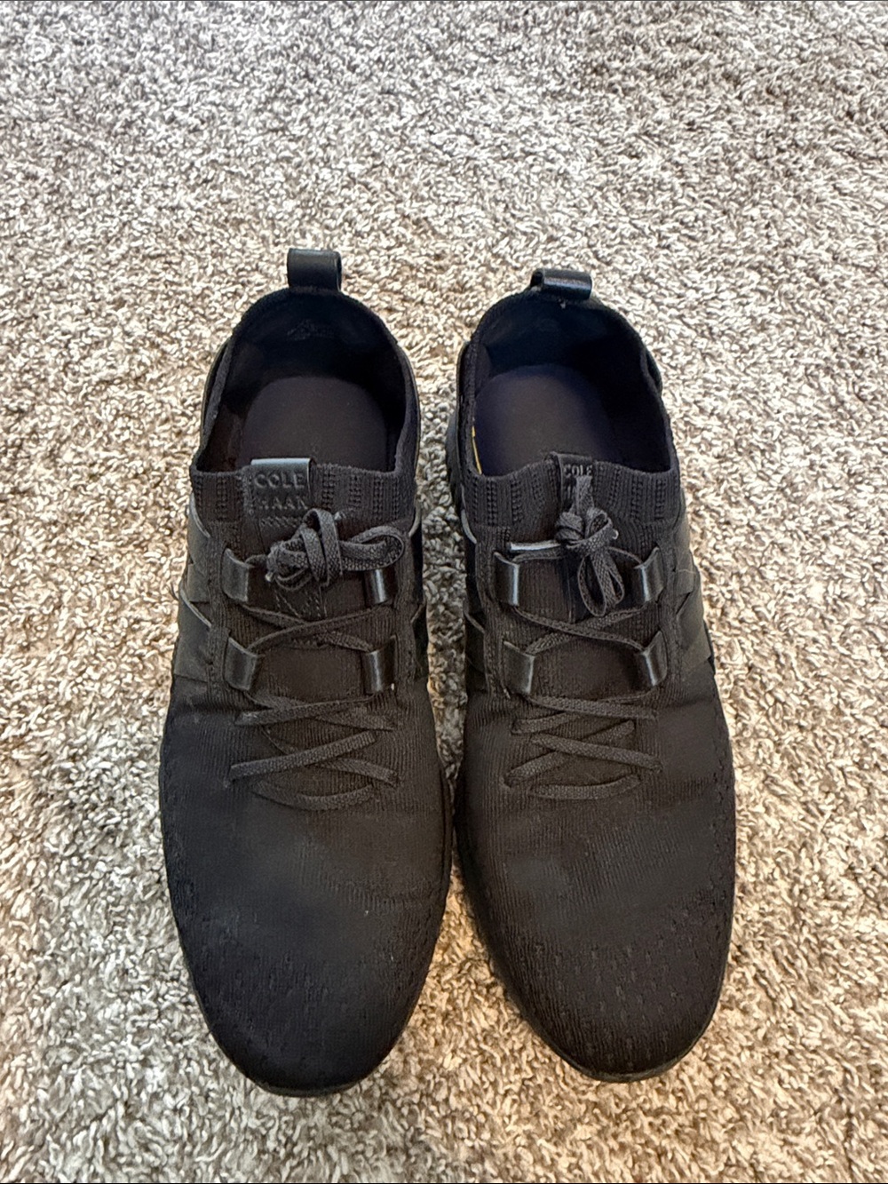 Cole Haan Men’s Black Knit Lace-Up Sneakers